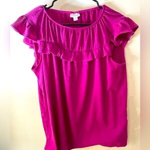 LuLaRoe Stasha ruffled top M